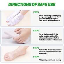 EELHOE 5pcs Moisturizing Hydrating Skin-Softening Firming Foot Mask Patches For Exfoliating Foot Skin, Aloe Vera Foot Mask - View 2
