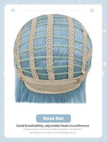 alicegarden 28 Inch Long Synthetic Wig, Natural Wavy Hairstyle, Stunning Blue. Featuring Bangs Design, This Wig Piece Is Perfect For Women's Daily, Party, Cosplay Use, Natural And Durable, An Ideal Wig Gift For Women. - Blue - View 9
