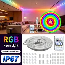 LITSHOW RGB Neon LED Strip Lights, 24-Key Remote Control, IP67 Waterproof, IC Independent Control, Music Sync, 16 Million Colors, Suitable For Room Decoration, Party, Christmas - RGB - View 10