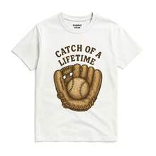 Camiseta Vintage con Diseño de Guante de Béisbol |   Camiseta "La Pesca de Mi Vida" |   Diseño de Estilo Antiguo |   Camiseta Deportiva Unisex |   Regalo para Amantes del Béisbol - Blanco - Ver 1