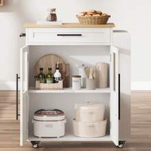 Mobile Storage Islands - White - View 8
