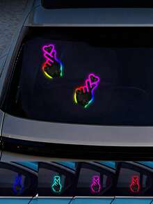 Lampu Suasana Mobil LED Berbentuk Hati Bertenaga Surya Model Baru 2026, Dekorasi Jendela Belakang Neon Berbentuk Hati, Lampu Suasana 5 Mode yang Diaktifkan Sensor, Aksesori Mobil Lucu untuk Wanita dan Anak Perempuan, Dekorasi Mobil Romantis yang Cantik, Hadiah untuk Pasangan - Beraneka warna - View 3