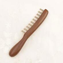 2pcs Set, (10-Tooth Scalp Massage Comb + Gua Sha Board), Used For Body Gua Sha And Head Relaxation. - 10-tooth Scalp Massage Comb + Gua Sha Board - View 3