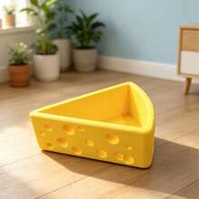 1 pieza Caja de almacenamiento de joyas con forma de queso lindo, organizador de escritorio de material PLA impreso en 3D, puede almacenar anillos/pendientes/collares, decoración de habitación estilo kawaii, bandeja de almacenamiento de accesorios pequeños para chicas - Amarillo - Ver 3
