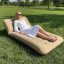 Outdoor Inflatable Mattress Multifunctional Portable Folding Camping Moisture-Proof Pad Bed Camping Sofa Bed - Triangle Back Air Mattress Without Pump - View 3