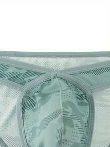 Men's Mesh Briefs - Lightweight, Breathable, And Comfortable Low-Rise Butt Lift With Stretch Fabric For Casual Wear And Comfort | Fashionable Underwear | Stretch Fabric - 綠色 - 查看 3