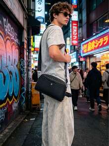 新款時尚男士扣環手提包，時尚男士包，高級收納手拿包 - 彩色 - 查看 13