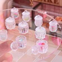 迷你 BJD 娃娃屋糖果罐微縮生活場景模型，適用於 1/12 OB11，花園 3D 景觀居家辦公室微景觀裝飾，娃娃屋桌面汽車飾品，攝影道具，聖誕萬聖節節日禮物 - 多色 - 查看 9