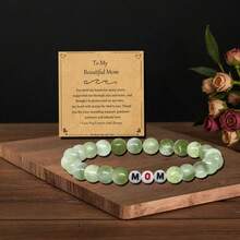 1pc Elegant Bohemian Style Women's Bracelet With MOM Letter Elastic Design, Ideal Birthday/Christmas Gift, Fashionable Casual Daily Wear - Bracelet - View 18