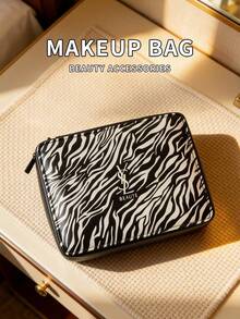 Yves Saint Laurent Tas Kosmetik Motif Zebra, Cocok untuk Penggunaan Sehari-hari, Dengan Nuansa Mewah, Multifungsi, Mudah Dibawa, Tas dengan Resleting, Dapat Digunakan untuk Menyimpan Sampel dan Kebutuhan Sehari-hari, Cocok untuk Penggunaan Sehari-hari, Kerja, Perjalanan dan Sekolah -HADIAH-15 - Hitam dan Putih - View 12