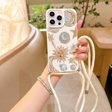 Convenient Lanyard Phone Case With Multifunctional Adjustable Lanyard And Crossbody Shoulder Strap, Leather Texture Beige, Easy And Convenient TPU Shockproof Protective Case Compatible With Apple Phones - Multicolor - View 4