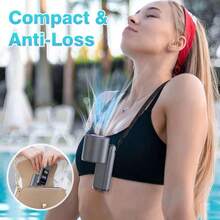 2000mAh Battery Powered Portable Handheld Turbo Fan, 199-Speed Wind, Semiconductor Cooling Turbo Technology Rechargeable Handheld Fan, Multi-Functional Fan, Suitable For Outdoor Activities, Travel, Work, Wearable Cooling Fan - Multiple Styles and Colors - View 6