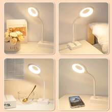 Pequeña lámpara de noche LED lámpara de inducción creativa de cabecera pequeña lámpara de mesa USB enchufe lámpara de noche - Blanco - Ver 4