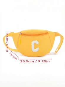 1pc Girls Waist Bag, Cute Sling Crossbody Bag, Shoulder Bag, Backpack, 26 Letters Chest Bag, Suitable For Daily, Outdoor, Travel, Hiking, Portable Use, Ideal Gift Choice - Multicolor - View 3