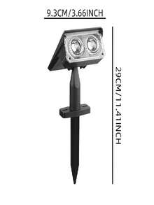 2pcs Outdoor Solar Spotlights, 2/7 LED Beads, Motion Sensor Flagpole Landscape Ground Lights, Solar LED Lights, Suitable For Garden, Swimming Pool, Trees, Pond, Backyard Patio - Warm Light - View 6