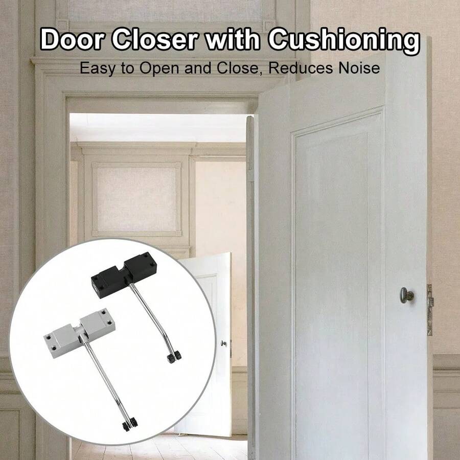 Automatic Door Closer, Rebound Door Closer, Anti-Collision Device, Wooden Door Buffer, Simple Home Silent Door Closer - A - View 1
