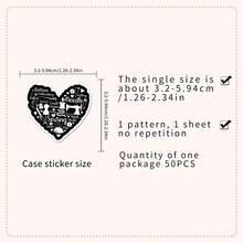50pcs Handmade Knitted Fabric Sewing Enthusiast Cartoon Scissors Pin Cushion Fun Decorative Storage Box Stickers - Sewing Enthusiasts - View 2