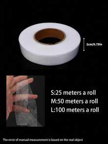 1pc-Inlay Adhesive Lining DIY Double-Sided Tape, Webbed Hot Melt Double-Sided Adhesive Non-Woven Lining Clothing Accessory, Back To School Season - Sets - View 2