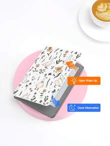 極簡田園風白色鴨子花卉圖案印花保護殼，適用於 Kindle NK 11/Ko-Bo/Kindle Youth Edition/Kindle Paperwhite 5, Kindle 2024/平板電腦三折立式保護殼，具備自動喚醒/睡眠功能，輕巧方便，完美貼合保護您的閱讀設備，適合送給孩子/家庭的禮物 - 彩色 - 查看 6