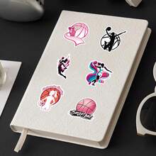 50pcs Sports Basketball Pink Fun Cartoon Creative Cute Decorative Desktop Guka Stickers For Women - Women's Basketball - 1991 - View 9