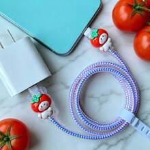 Cable Protector, 12-15/16 Anti-Break Charging Cable Protector, Type-C & Lightning Data Cable Protector - Multicolor - View 2