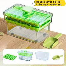 A Complete Set Of Homemade Ice Mold Kit, Including A Storage Box And An Ice Scoop, A Lided Ice Container, A Reusable Ice Maker, A DIY Ice Mold For The Refrigerator, An Ice Mold, A Must-Have Accessory For Summer, Helping You Make Perfect Cold Drinks, - Multicolor - View 3