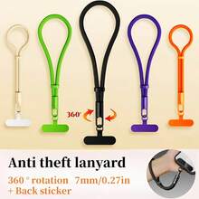 1pc Premium Anti-Theft Universal Phone Lanyard, Wrist Strap, 360° Rotatable, Crossbody, With Adjustable Self-Locking Buckle, Durable, Multiple Colors Available - Multicolor - View 5