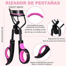 Kit Rizador de Pestaas 9 en 1 con Almohadillas de Recambio, Rizador de Pestaas Parcial, Herramientas de Maquillaje de Ojos, Pestaas Naturales de Larga Duracin - Morado + negro - Ver 3