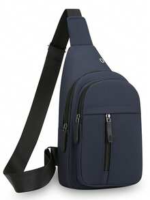 Bolso de pecho para hombre 2026 nueva moda, diseño casual de primavera, bolso bandolera de un solo hombro, bolso para exteriores de gran capacidad - A - Ver 13