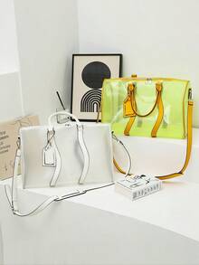 PVC Transparent Large Capacity Handbag - Multicolor - View 7
