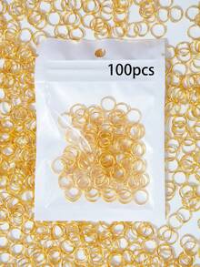30/100/500/1000pcs/Set Cincin Lompat Terbuka Stainless Steel Emas 8mm, Cincin Lompat yang Dapat Digunakan Kembali, Cincin Lompat Terbuka untuk Pembuatan Perhiasan, Konektor O-Ring DIY untuk Perlengkapan Perhiasan, Grosir Komponen Material Perhiasan - Cincin Ganda Emas - View 14