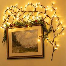 1.5m 72 LED Vine Branch Lights, Flexible Bendable Branch Design, USB Powered, Indoor Decoration For Bedroom, Living Room, Cafe, Wall Decor, Holiday Atmosphere Setup For Valentine's Day, Christmas, Wedding, Engagement Ceremony, And Unique Vase Decor - A Tree Vine Lamp - View 7