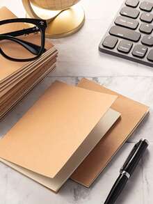 12pcs Kraft Paper Notebooks, Bulk Small Mini Notebooks, Travel Journals, Suitable For Students, School, Office Writing, Classroom Projects, 5.12 X 3.54 Inch Quick Note Books, Diary Recording (Brown Cover, Unlined Blank) - Multicolor - View 6