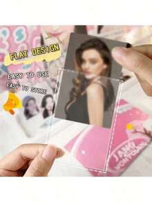 150/25pcs (50pcs/Pack) Card Protective Film, Special Photo Protective Film, Popcorn Card Protective Film, Starlight Protective Film, Transparent High-Definition Protective Film, Photo Album, Photo Storage Holographic Protective Film, Perfect For Film Albums And Binders, Protective Film Set, Photo Card Holder, Back To School Season,Card Holder - Multicolor - View 3