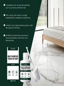Multi-Purpose White Repair Paint, Waterproof Wall And Tile Refurbishment, Stain Coverage, Ceramic, Floor Tile, Wall Multi-Surface Repair, Quick Sealing Protection, Precise Repair Of Fine Scratches And Dents, Suitable For Kitchen, Bathroom And Other Humid Environments, Gift For Family And Friends (New And Old Models Sent Randomly) - A - View 8