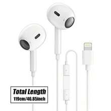 Earbud Berkabel untuk iPhone, Kontrol Jarak Jauh Terintegrasi untuk Musik, Panggilan, dan Volume, Kompatibel dengan iPhone 14/13/12/11/XR/XS/X/8/7/SE/Pro/Pro Max, Headphone In-Ear Berkabel dengan Konektor Lightning, EarPods Berkabel - View 10