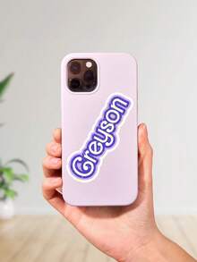 Custom Name Text Stickers, Personalized Glitter Name Stickers, Customizable Name Decals, Suitable For Water Bottles, Laptops, Notebooks, Waterproof Vinyl Stickers - Multicolor - View 17