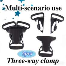 5pcs Adjustable Buckle Multi-Function Rotating Snap Webbing Strap Fixing Hook Side Release Buckle For Dining Chair Camping Bag Luggage Strap Universal Adjustment Buckle Accessories Multi-Scenario Application - Black - View 3