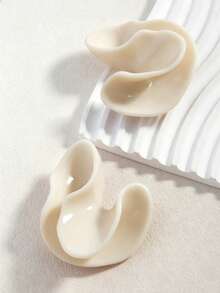 European And American Style Cross-Border Fashion Retro Geometric Stud Earrings, Suitable For Daily Wear - Off White - View 3
