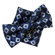 Gold Vintage Floral Design Men's Bow Tie, Pocket Square & Cufflinks 3-Piece Set, Perfect For Tuxedo And Formal Wear, Suitable For Formal Dinner, Wedding - Color Mixing - View 13
