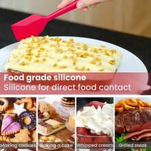 6pcs Silicone Scraper Set, Includes 6 Kitchen Utensils With Silicone Brush Heads, Heat-Resistant, Dishwasher , Made Of Rubber Material, Suitable For Scraping Food Residue, Baking, Cooking And Stirring In Various Scenarios 1/6pcs - Multicolor - View 8