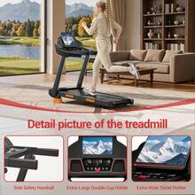 CURSOR FITNESS 4 IN 1 Treadmills For Home With 15% Incline, 3.0HP Quiet Foldable Treadmill With Handle Bar Up To 300lbs Capacity, 7-Layer Shock-Absorbing. - US B Type Plug(110-127V) - View 7