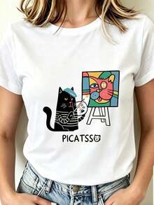 Women T-Shirts - 白色的; - 查看 1