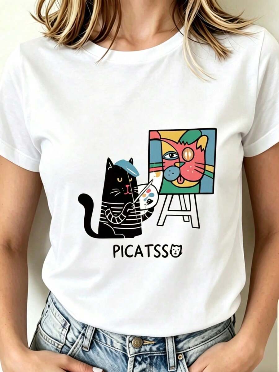 Women T-Shirts - 白色的; - 查看 1