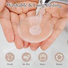 6Pairs Flower Shape Nipple Covers, Reusable Silicone Pasties With Storage Box, Skin Tone Adhesive Nipple Pads, Invisible Nipple Stickers For Bra, Dress, Wedding & Party - A - View 6
