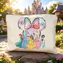Disney 1個新款迪士尼系列印花學校文具用品，大容量文具收納袋鉛筆盒，可愛卡通公主、史迪奇、冰雪奇緣、汽車、恐龍、小熊維尼圖案插畫文具鉛筆盒，這款多功能鉛筆盒可用作手提包、盥洗包、鉛筆盒或禮品袋。它是送給母親、好友、老師的完美禮物，戶外旅行和購物的首選 - H - 查看 11