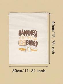 Cirelle 1 pieza Bolsa de pan de lino hecha a mano, reutilizable con diseño de cordón, adecuada para almacenar tostadas, pan, sándwiches, los mantiene talla grande frescos por talla grande tiempo - Multicolor - Ver 9