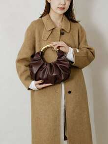Fashionable Minimalist Pleated Cloud Handbag New Versatile Shoulder Underarm Bag - Coffee - View 5
