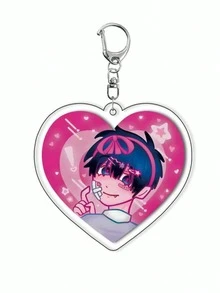1 pieza Llavero de acrílico asimétrico en capas Mizi Sua de escenario, mercancía creativa de anime personalizada y exquisita - Multicolor - Ver 10
