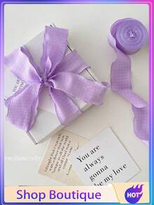 4cm Goddess Day/Mother's Day/Valentine's Day Pleated Satin Ribbon, High-End Elastic Ruffle Bubble Pleated Woven Ribbon, Suitable For Cake Birthday Gift Box Packaging, Gift Wrapping, Cake Packaging DIY Bows, Bouquet Gift Cake Binding - View 10